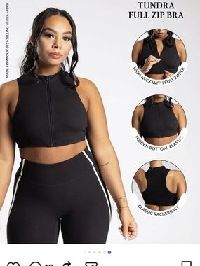 Ptula Tundra Full Zip Bra - Black